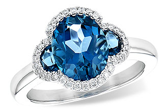 B244-69699: LDS RG 3.04 TW LONDON BLUE TOPAZ 3.20 TGW