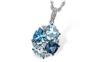 F243-74190: NECK 2.60 BLUE TOPAZ 2.70 TGW
