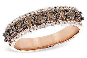 F327-44263: LDS WED RG .80 TW BROWN DIAS 1.00 TW