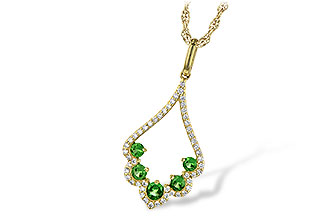 K244-64217: NECK .34 GREEN GARNET .53 TGW